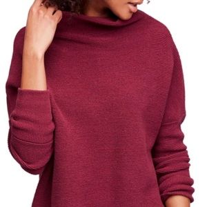 SALE Free People Ottoman Tunic/Sweater Pomegranate Wine| Small
